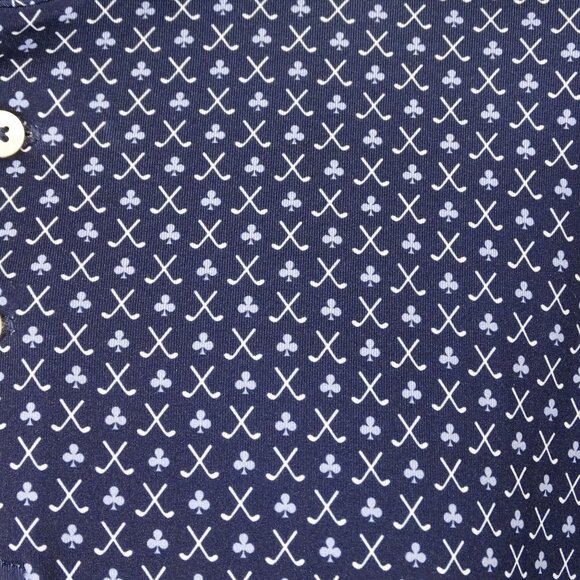 Ralph Lauren RLX Polo Shirt Men Size  XXL Blue Golf Club Print Moisture-Wicking - Picture 4 of 14